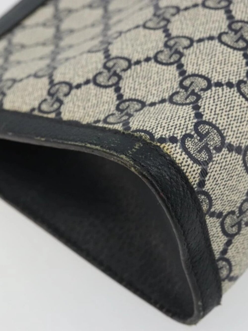 GUCCI GG Supreme Sherry Line Clutch Bag PVC Navy 89 01 033 Auth 175774 - Picture 6 of 16